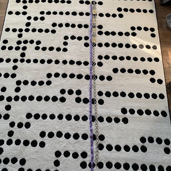 Vintage Chico's Silver Metal Beaded Chain Statement Chunky Boho Retro Hip Belt - Picture 11 of 13